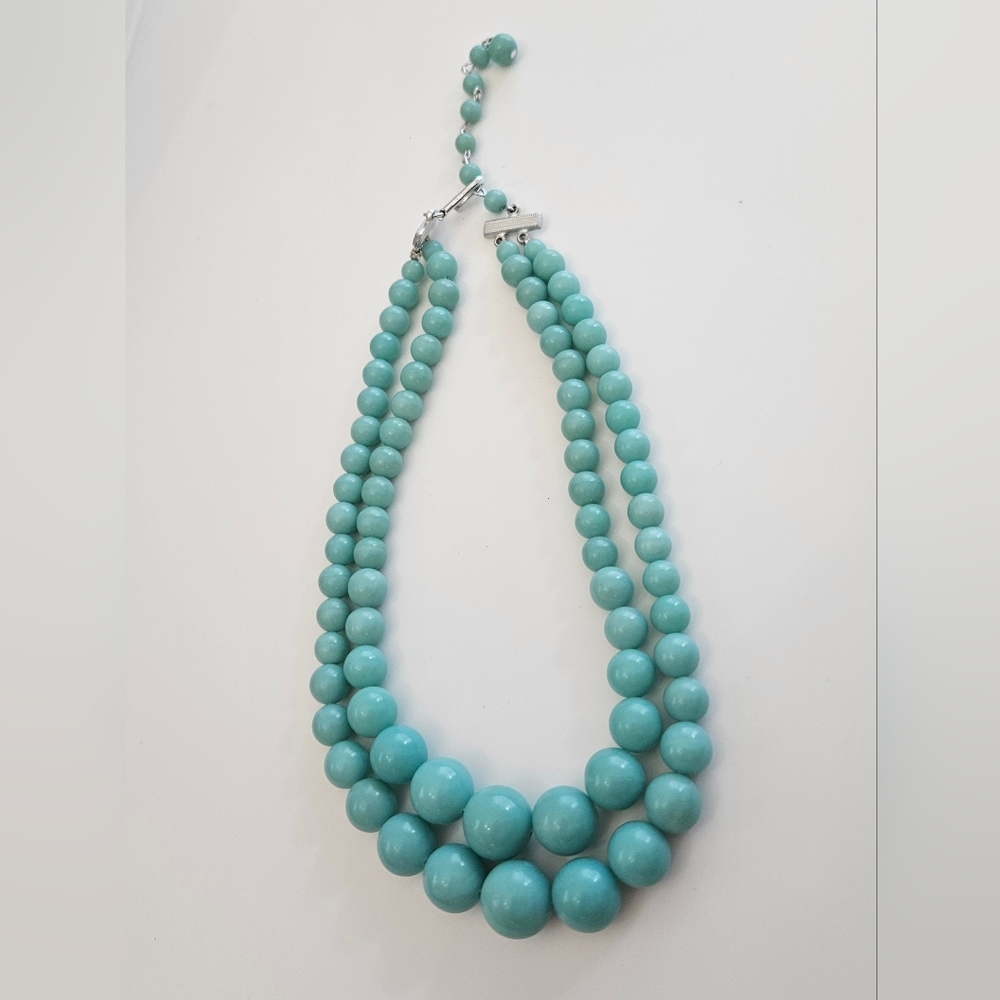 Vintage double strand beaded necklace